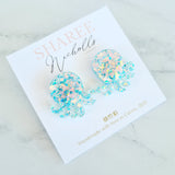 Octopus Resin Statement Stud Earrings - Sharee Nicholls Handmade