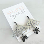 Halloween Spider Web Dangle Acrylic Earrings