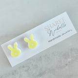 Polka-Dot Bunny Acrylic Stud Earrings