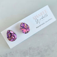 Holographic Shard Glitter Easter Egg Acrylic Stud Earrings