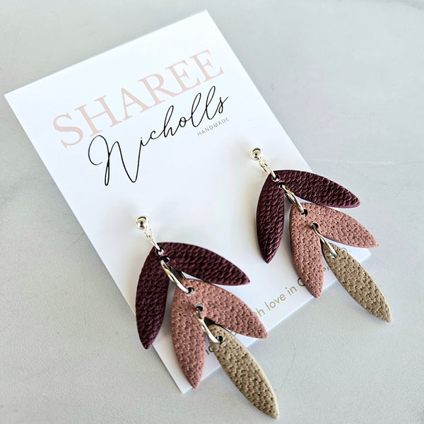 Cassie Polymer Clay Dangle Earrings - Spice Hues