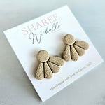 Spring Petals Statement Stud Polymer Clay Earrings - Chino