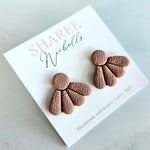 Spring Petals Statement Stud Polymer Clay Earrings - Spice