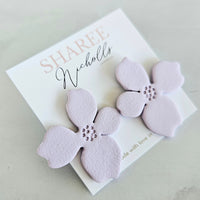 Winnie Statement Stud Polymer Clay Earrings - Lilac Mist