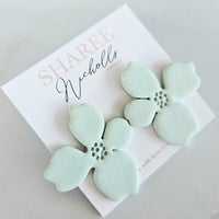 Winnie Statement Stud Polymer Clay Earrings - Glacier