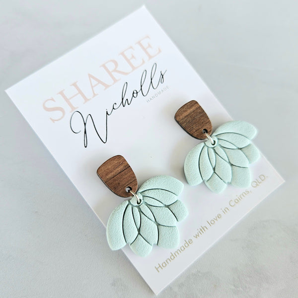 Wendy Dangle Polymer Clay Earrings - Glacier