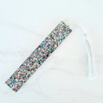 Silver Hexagon & Stars Glitter Resin Bookmark - Sharee Nicholls Handmade
