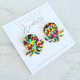 Octopus Resin Statement Stud Earrings - Sharee Nicholls Handmade