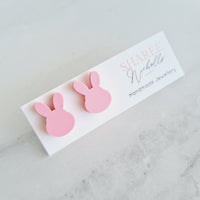 Pastel Easter Bunny Acrylic Stud Earrings