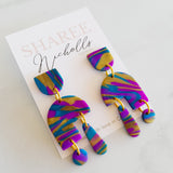 Ida Dangle Polymer Clay Earrings: Choose Colour - Sharee Nicholls Handmade