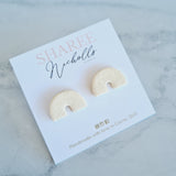 Arch Polymer Clay Stud Earrings: Choose Colour
