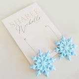 Fantasia Snowflake Polymer Clay Dangle Earrings - Sharee Nicholls Handmade