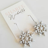 Fantasia Snowflake Polymer Clay Dangle Earrings - Sharee Nicholls Handmade