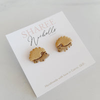 Hedgehog Polymer Clay Stud Earrings