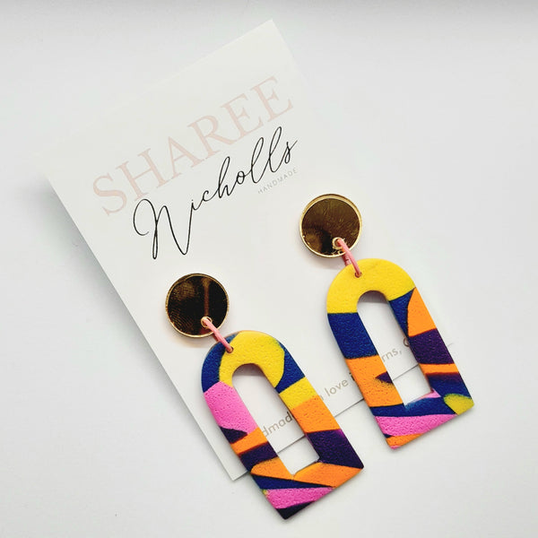 Bridget Polymer Clay Dangle Earrings - Sharee Nicholls Handmade