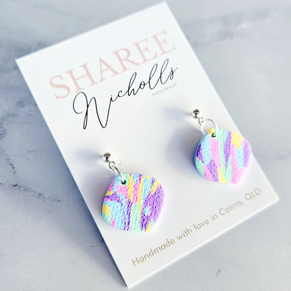 Sweetie Diamond Dangle Polymer Clay Earrings